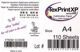 TexPrint XPHR transzfer papír A4, 110 db